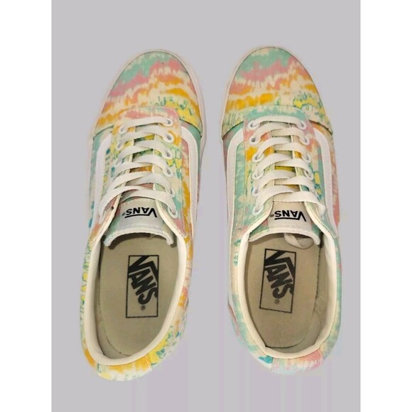 VANS Old Skool Low Shoes Sneakers Womens 8 Psychedelic Tie Dye Pastel 500714 - Picture 11 of 13